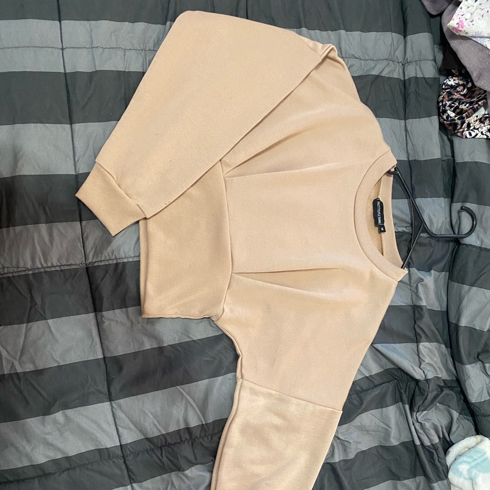 Nude/cream color crop top